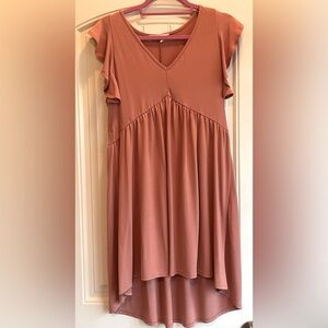 BCBGeneration Coral Flutter Sleeve Dress